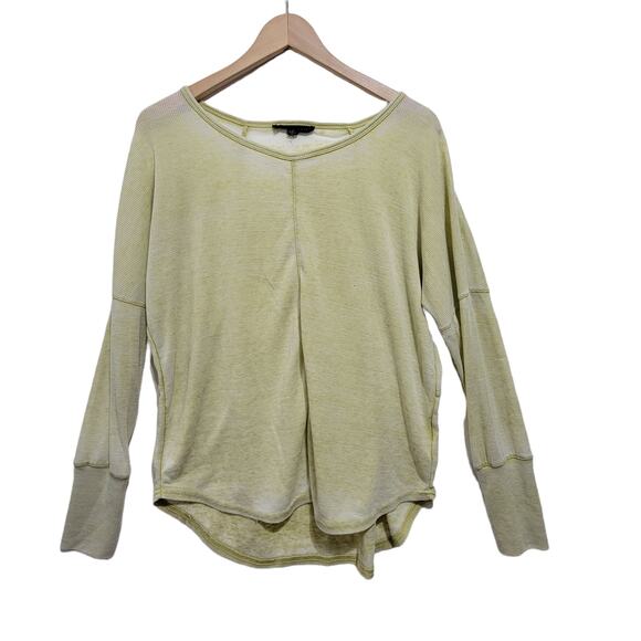 Jane Delancey Womens Distressed Thermal Knit LS Top Size Medium - Picture 1 of 7